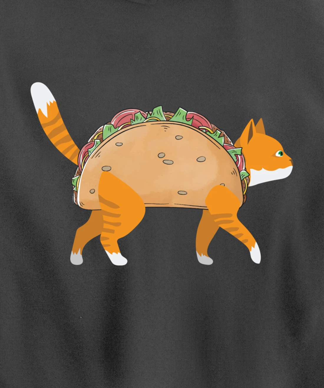 Funny Tacocat Spelled Backwards Mexican Food Tacos Cat Lover Pullover Hoodie