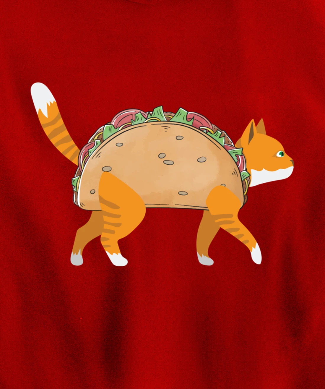 Funny Tacocat Spelled Backwards Mexican Food Tacos Cat Lover Pullover Hoodie