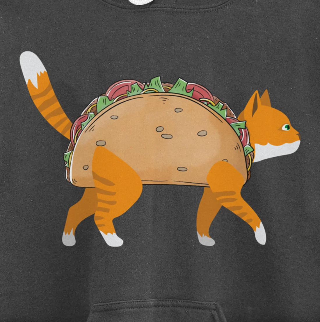 Funny Tacocat Spelled Backwards Mexican Food Tacos Cat Lover Pullover Hoodie
