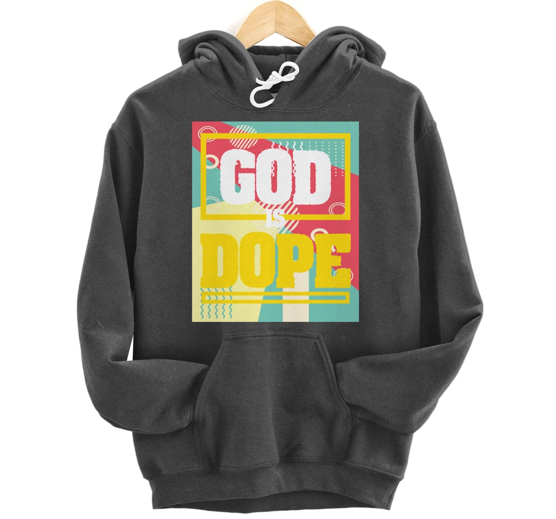 Retro Design 70s Religious Christian Believer Church Faith Pullover Hoodie