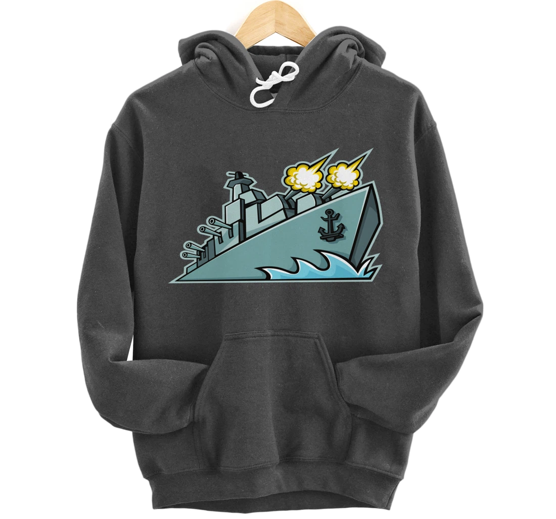 Battleship Aircraft Carrier War Ship Graphic Pullover Hoodie