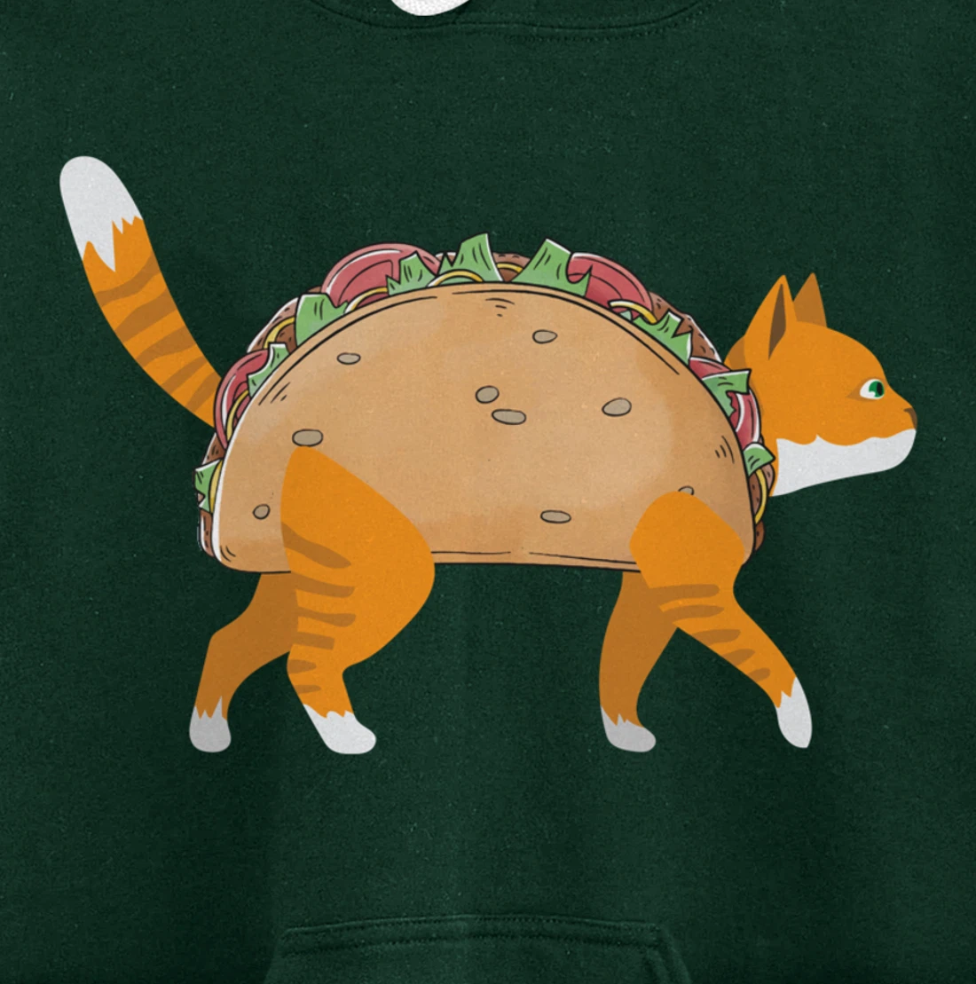 Funny Tacocat Spelled Backwards Mexican Food Tacos Cat Lover Pullover Hoodie