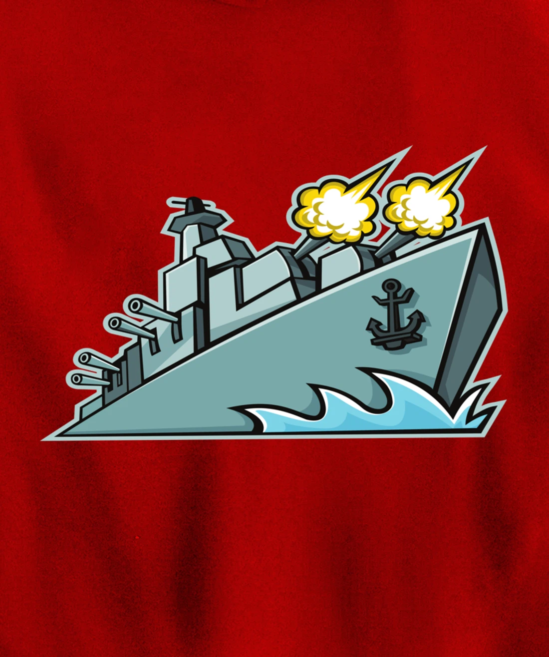 Battleship Aircraft Carrier War Ship Graphic Pullover Hoodie