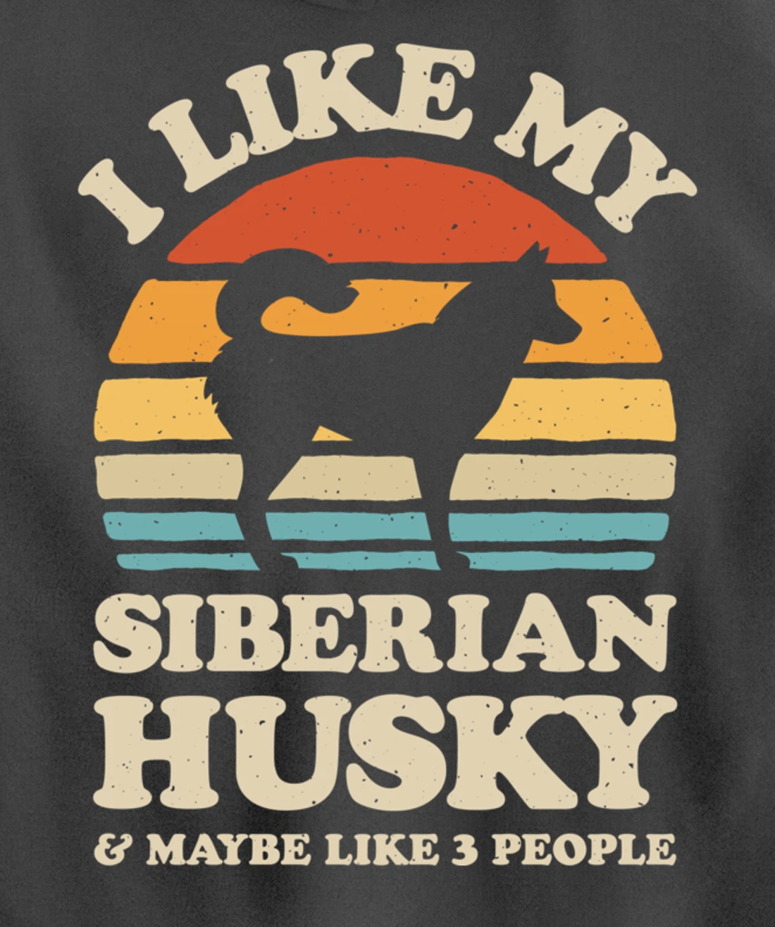I Like My Siberian Husky And Maybe Like 3 People Dog Retro Pullover Hoodie