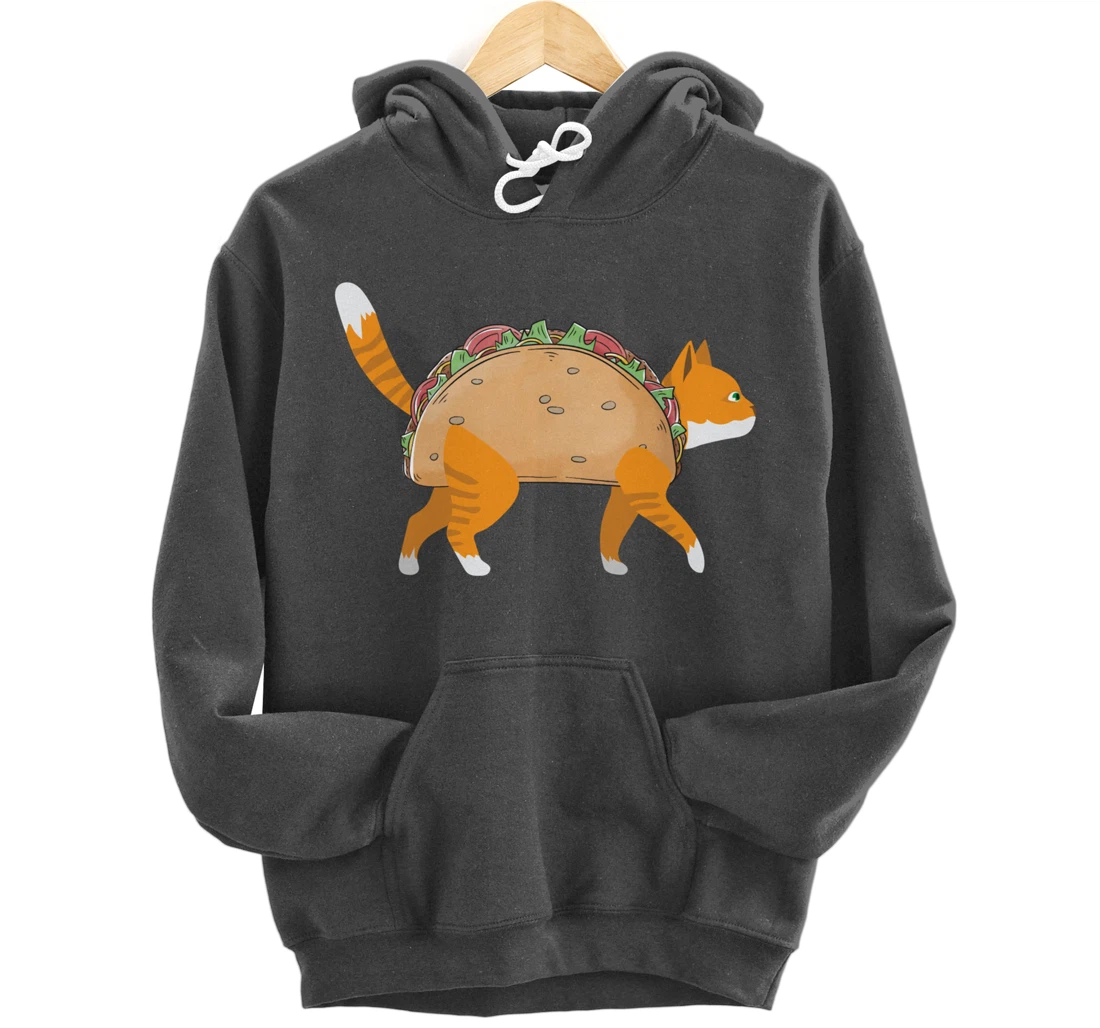 Funny Tacocat Spelled Backwards Mexican Food Tacos Cat Lover Pullover Hoodie