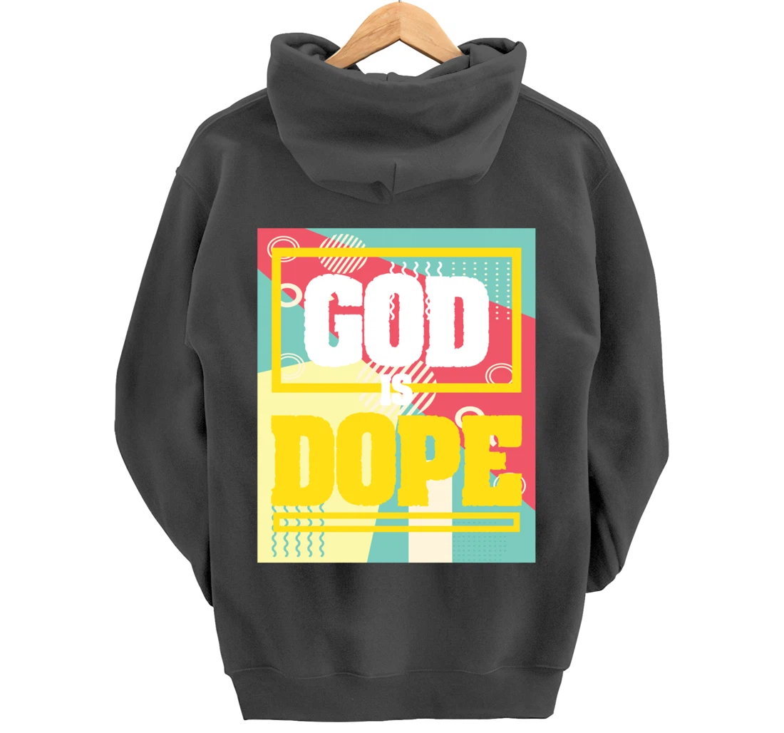 Retro Design 70s Religious Christian Believer Church Faith Pullover Hoodie