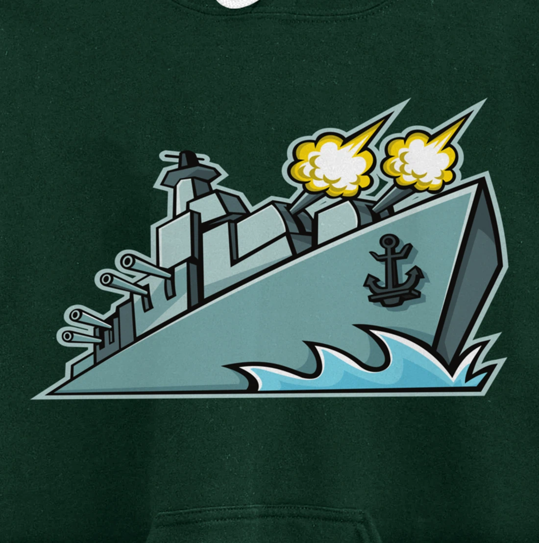 Battleship Aircraft Carrier War Ship Graphic Pullover Hoodie