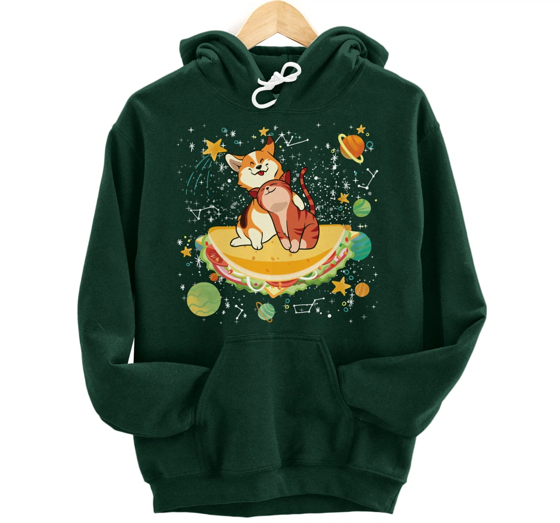 Cute Cats Mexican Food Tacocat Science Galaxy Pullover Hoodie