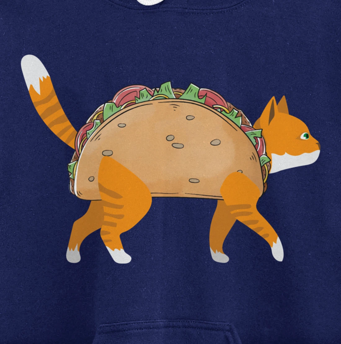 Funny Tacocat Spelled Backwards Mexican Food Tacos Cat Lover Pullover Hoodie