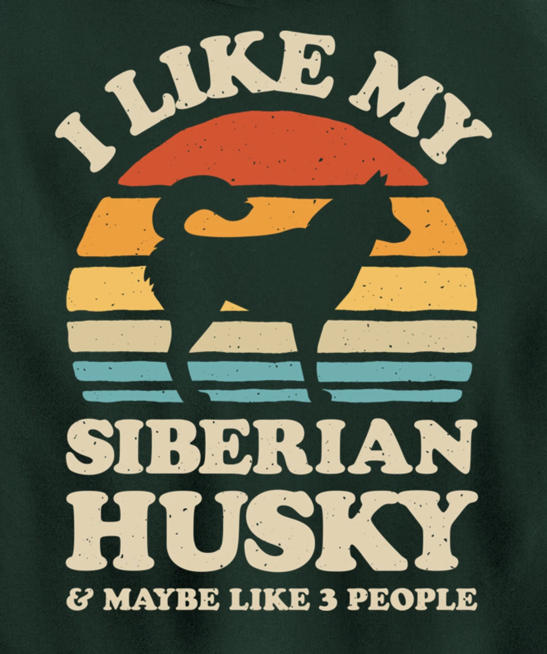 I Like My Siberian Husky And Maybe Like 3 People Dog Retro Pullover Hoodie