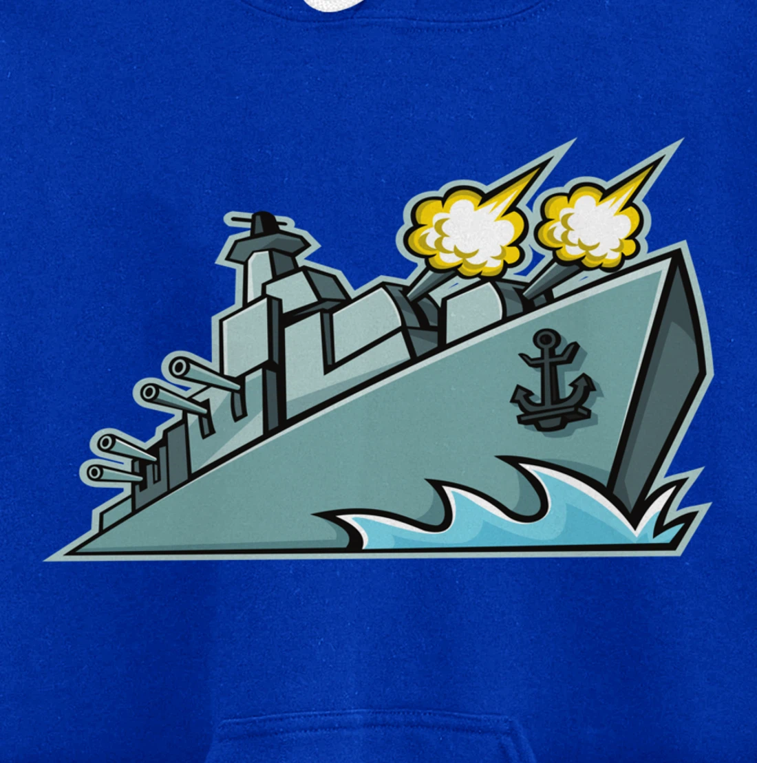 Battleship Aircraft Carrier War Ship Graphic Pullover Hoodie