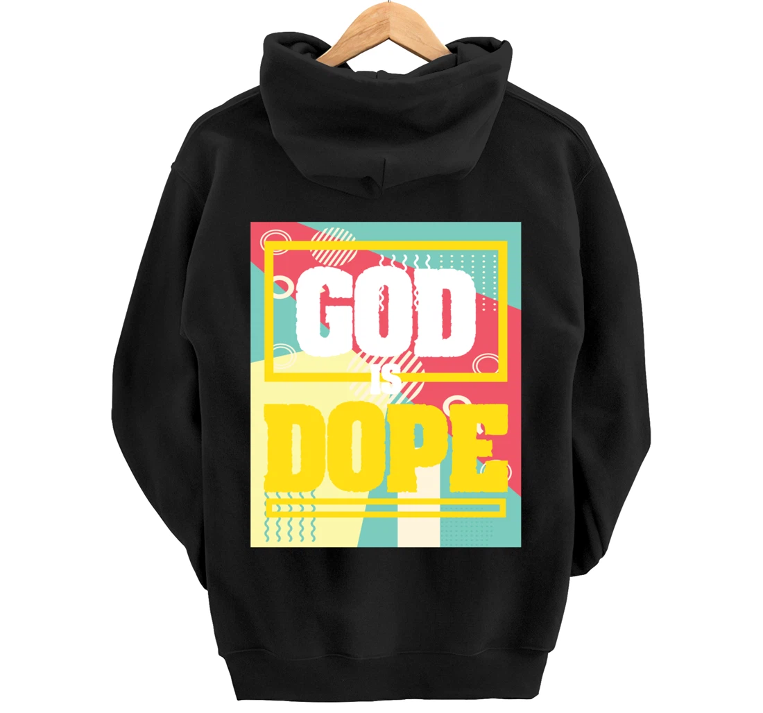 Retro Design 70s Religious Christian Believer Church Faith Pullover Hoodie