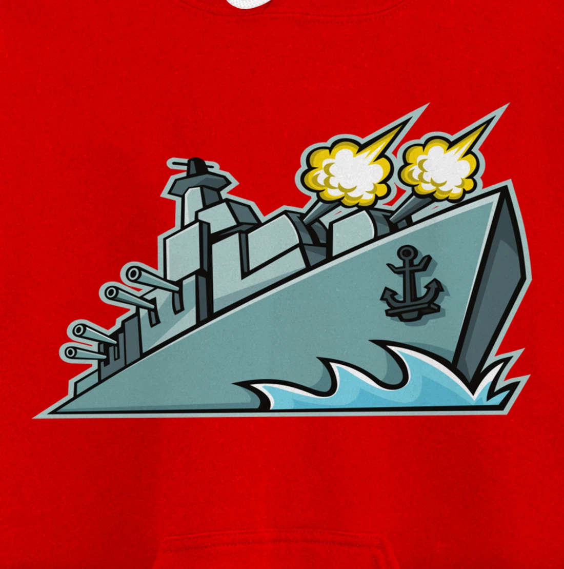 Battleship Aircraft Carrier War Ship Graphic Pullover Hoodie