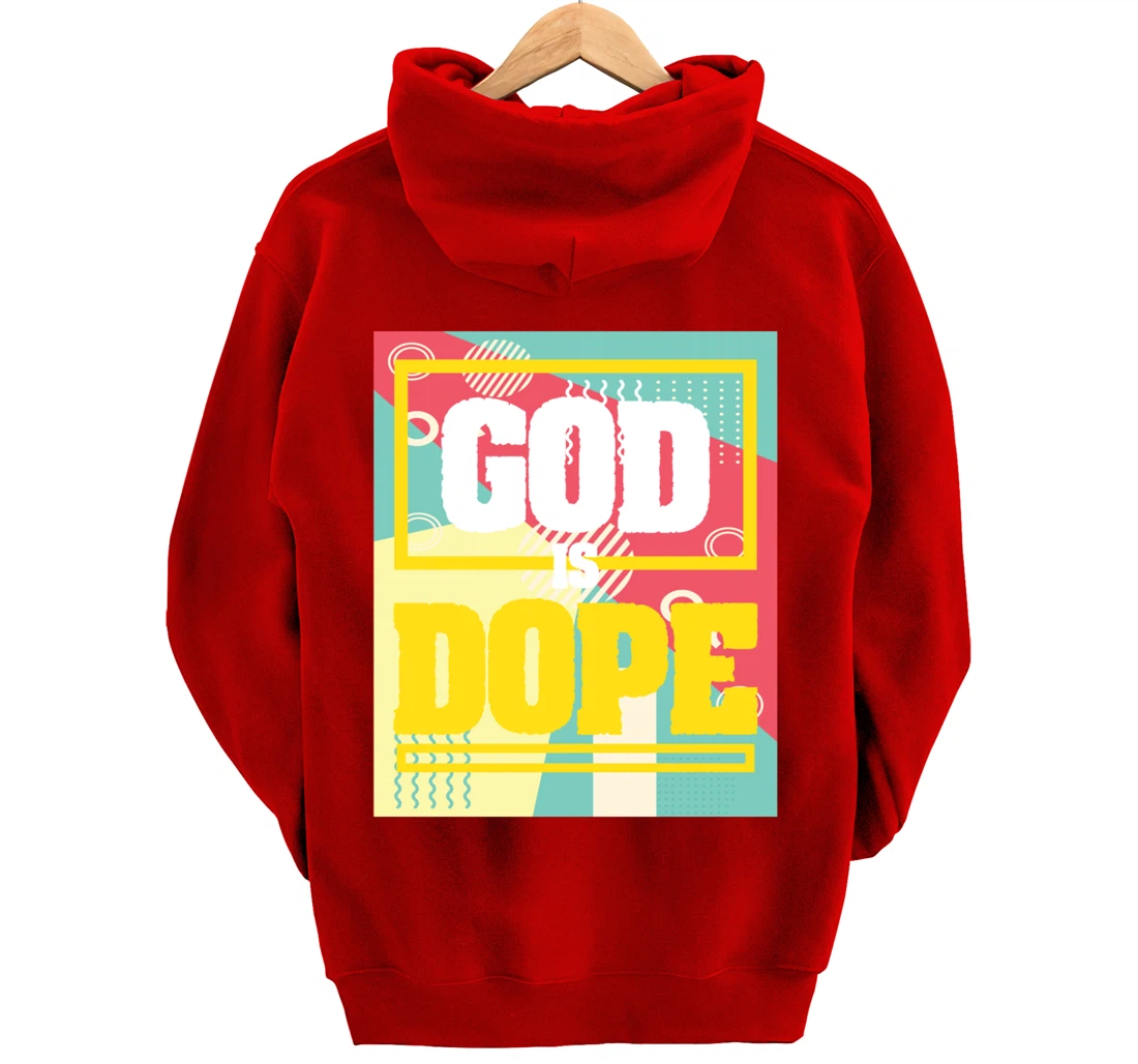 Retro Design 70s Religious Christian Believer Church Faith Pullover Hoodie