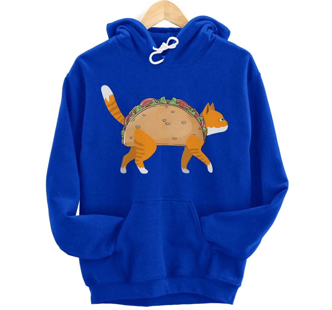 Funny Tacocat Spelled Backwards Mexican Food Tacos Cat Lover Pullover Hoodie