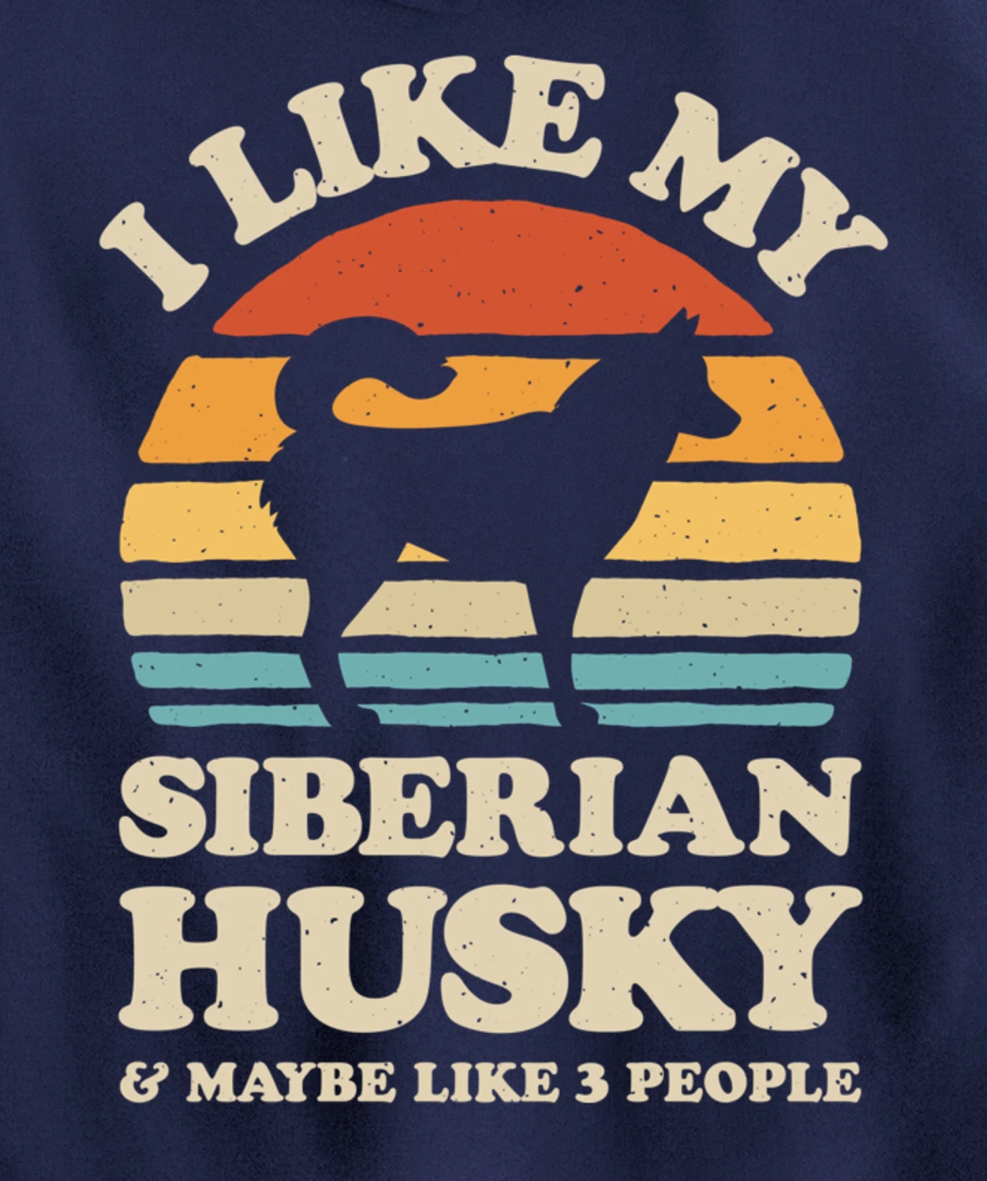 I Like My Siberian Husky And Maybe Like 3 People Dog Retro Pullover Hoodie
