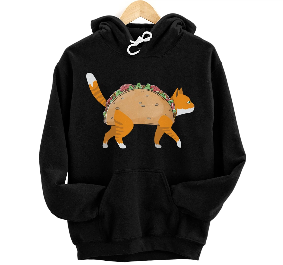 Funny Tacocat Spelled Backwards Mexican Food Tacos Cat Lover Pullover Hoodie
