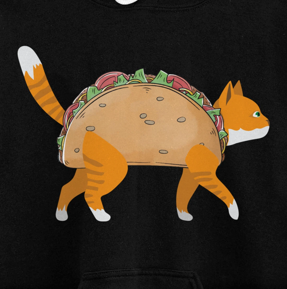 Funny Tacocat Spelled Backwards Mexican Food Tacos Cat Lover Pullover Hoodie