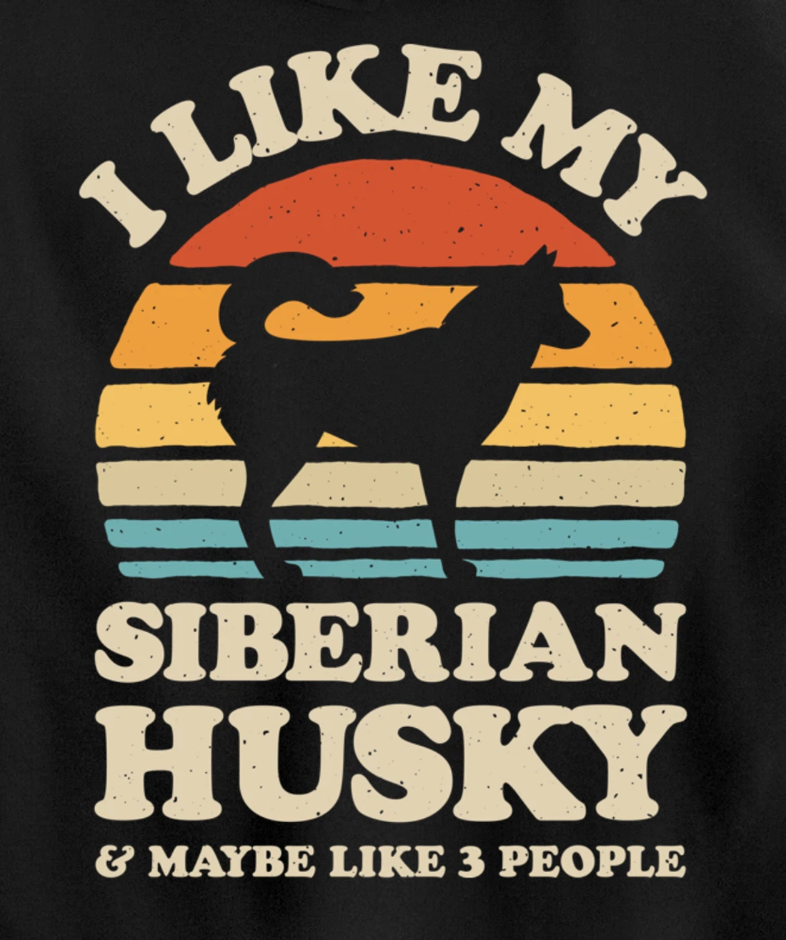 I Like My Siberian Husky And Maybe Like 3 People Dog Retro Pullover Hoodie