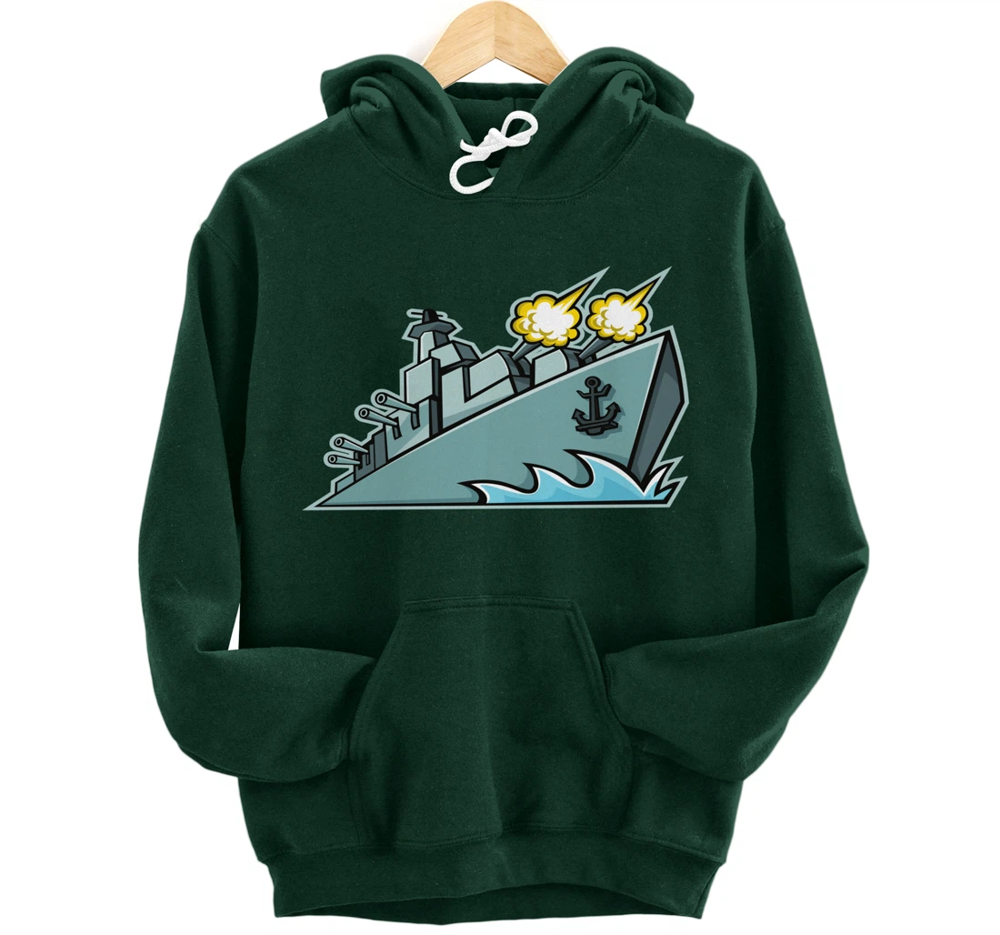 Battleship Aircraft Carrier War Ship Graphic Pullover Hoodie