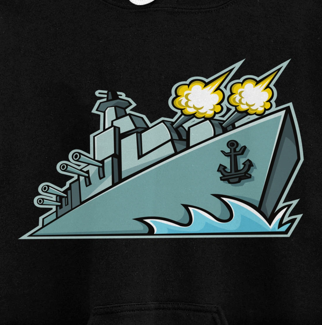 Battleship Aircraft Carrier War Ship Graphic Pullover Hoodie