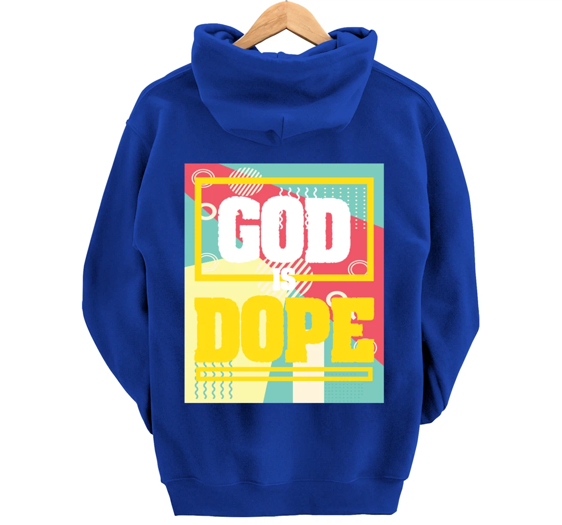 Retro Design 70s Religious Christian Believer Church Faith Pullover Hoodie