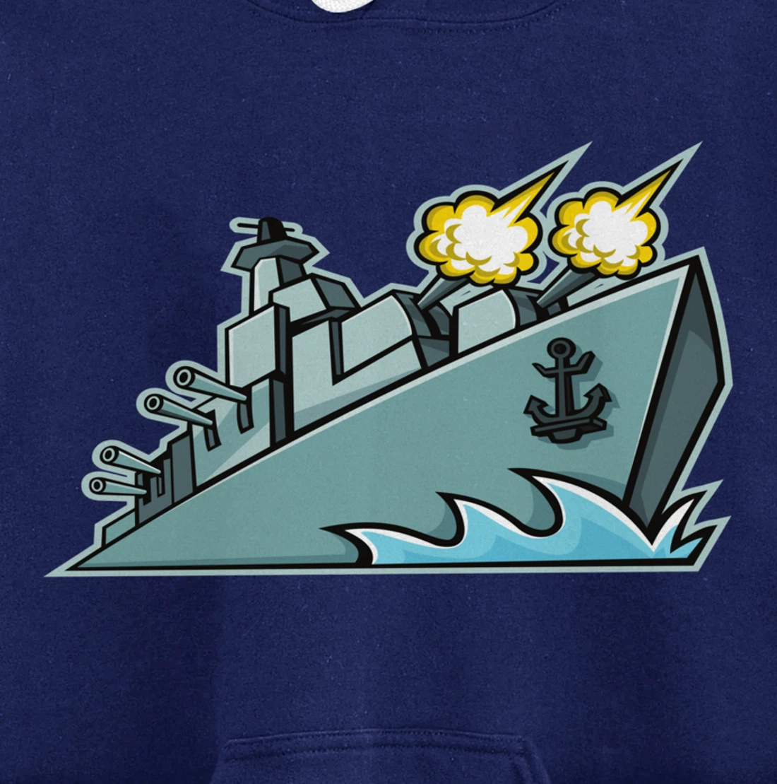 Battleship Aircraft Carrier War Ship Graphic Pullover Hoodie