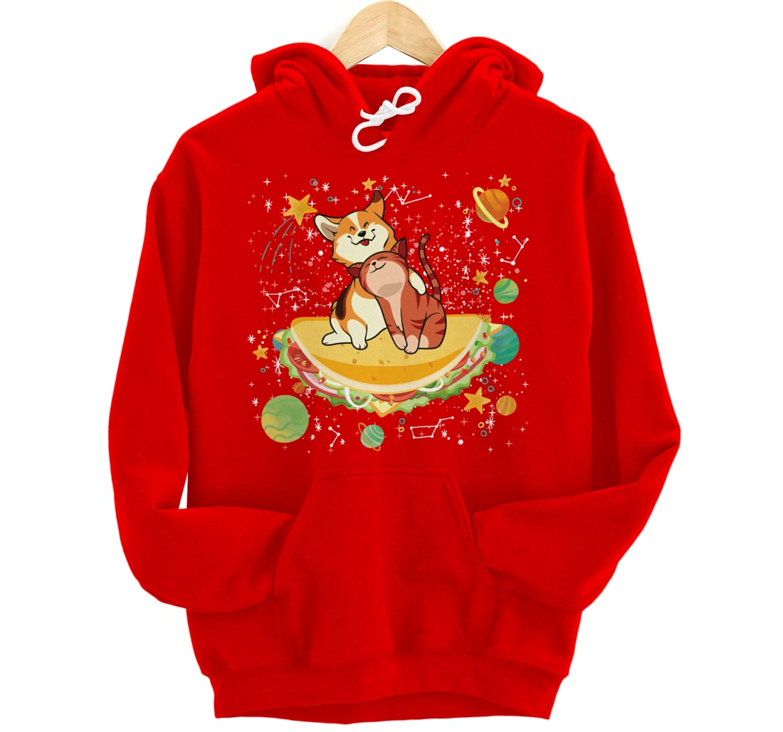 Cute Cats Mexican Food Tacocat Science Galaxy Pullover Hoodie