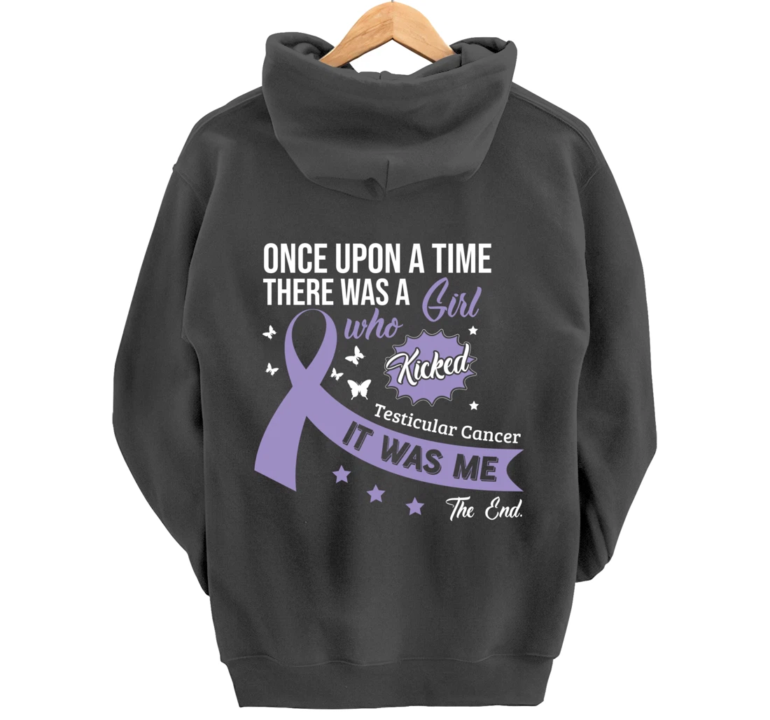 Testicular Cancer Fight Cancer Ribbon Pullover Hoodie