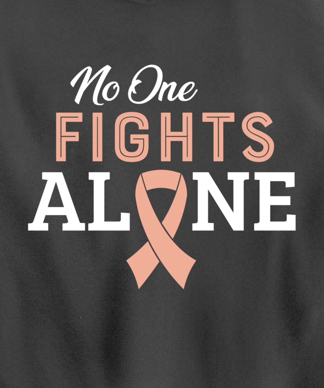 Uterine Cancer Fight Cancer Ribbon Pullover Hoodie