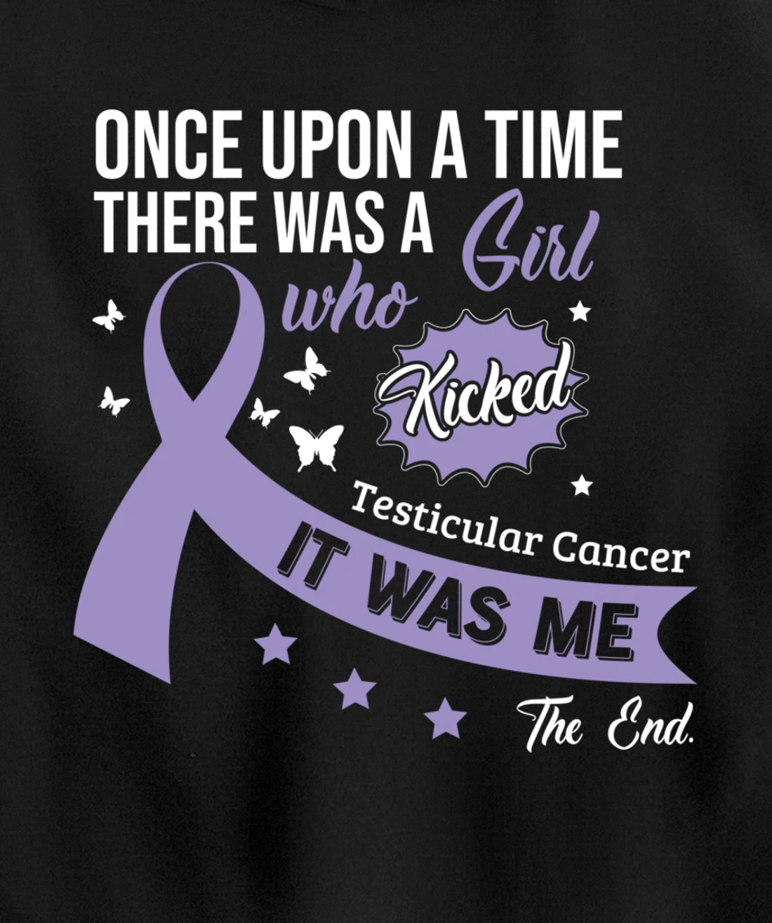 Testicular Cancer Fight Cancer Ribbon Pullover Hoodie