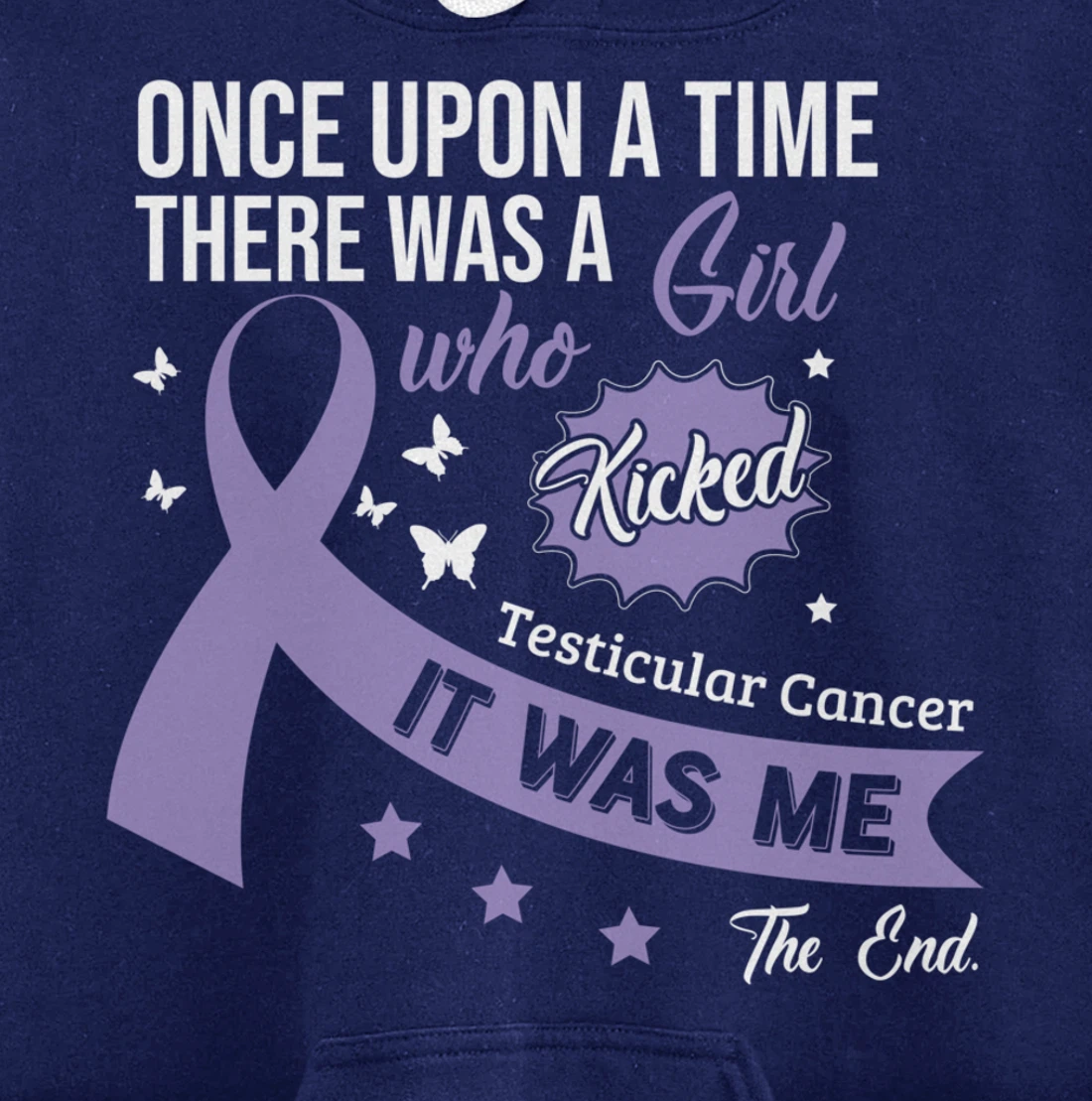 Testicular Cancer Fight Cancer Ribbon Pullover Hoodie