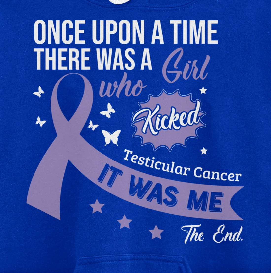 Testicular Cancer Fight Cancer Ribbon Pullover Hoodie