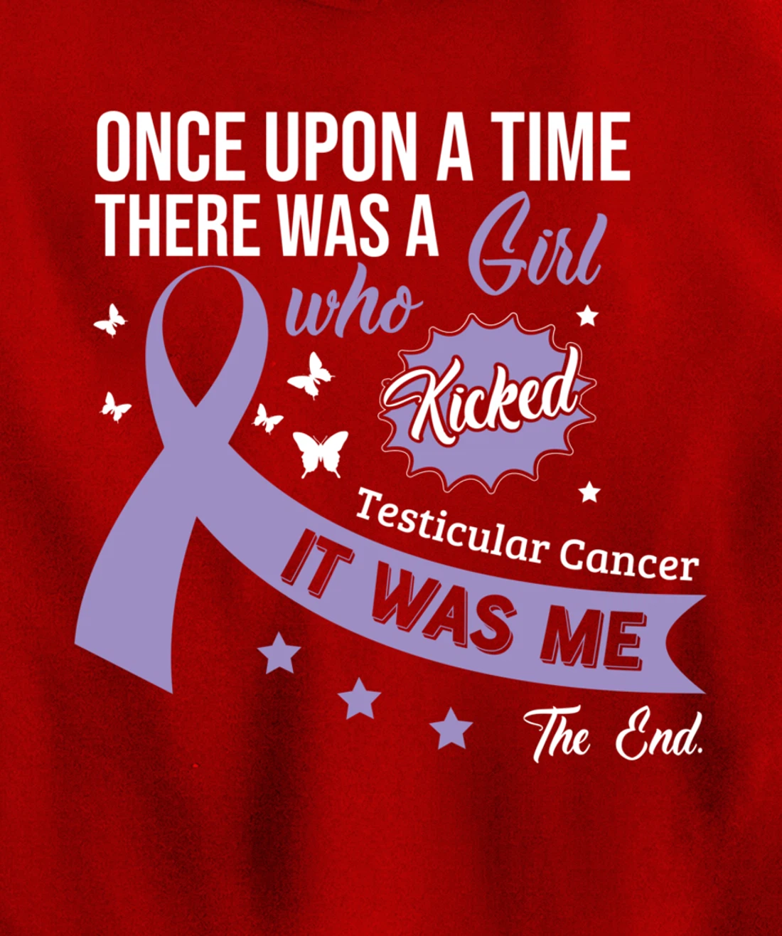 Testicular Cancer Fight Cancer Ribbon Pullover Hoodie