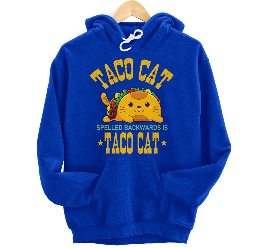 Funny Tacocat Cute Kawaii Design Tacos Mexican Food Cat Pullover Hoodie
