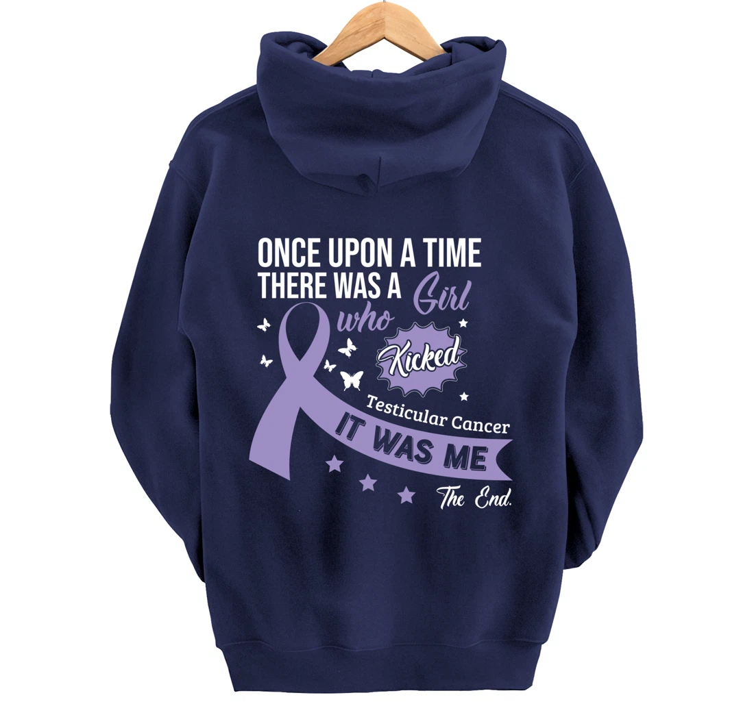 Testicular Cancer Fight Cancer Ribbon Pullover Hoodie