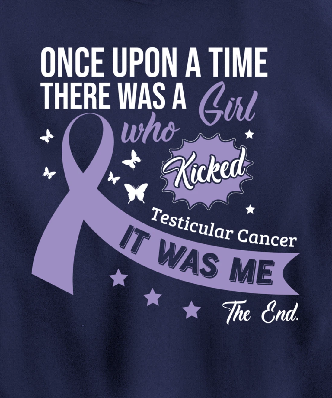 Testicular Cancer Fight Cancer Ribbon Pullover Hoodie