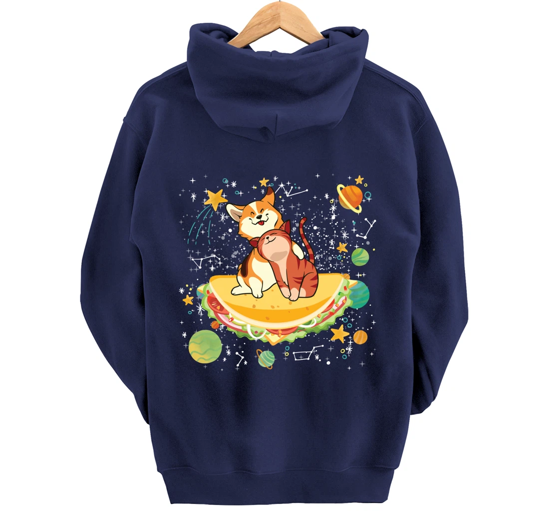 Cute Cats Mexican Food Tacocat Science Galaxy Pullover Hoodie