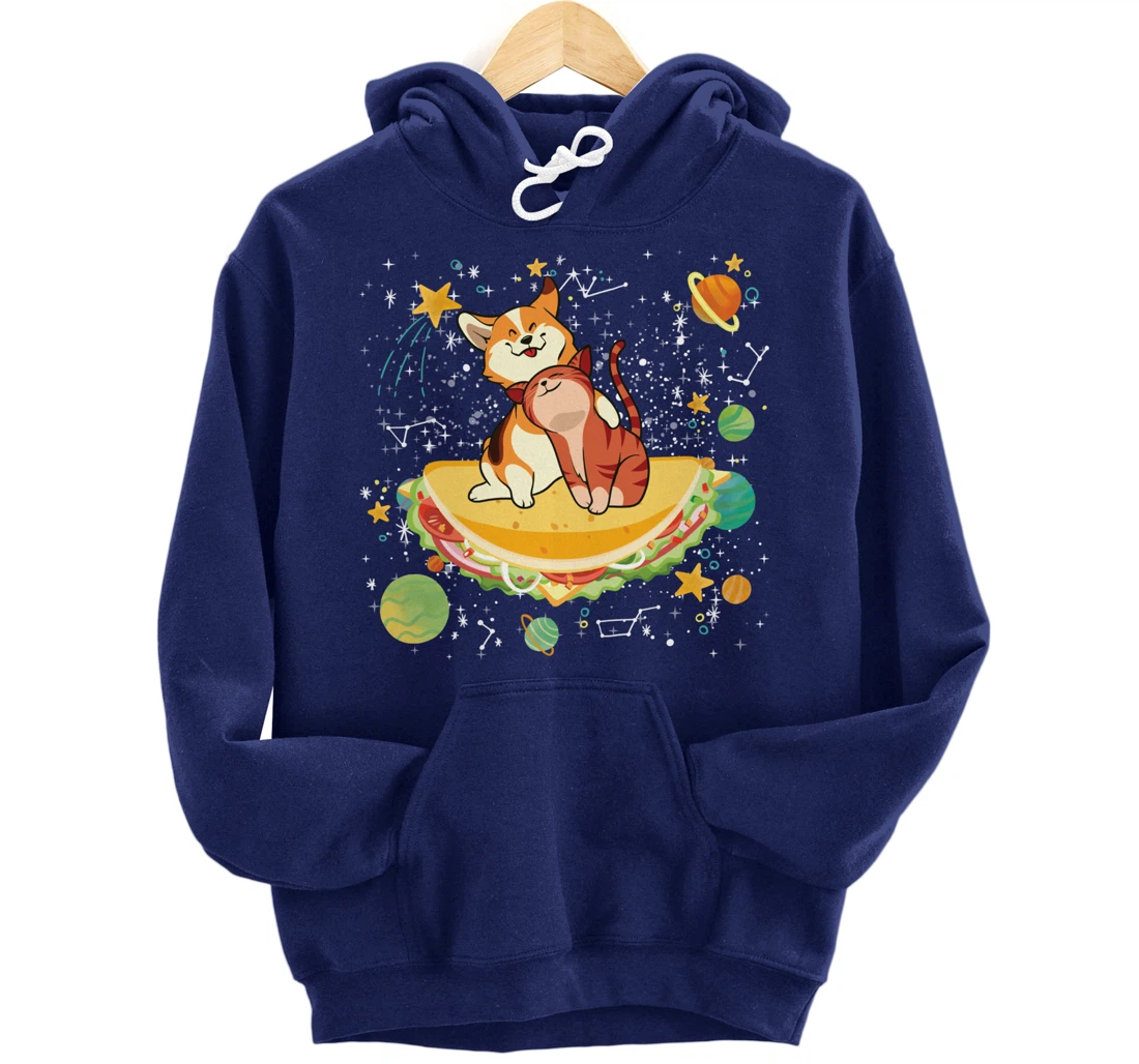 Cute Cats Mexican Food Tacocat Science Galaxy Pullover Hoodie