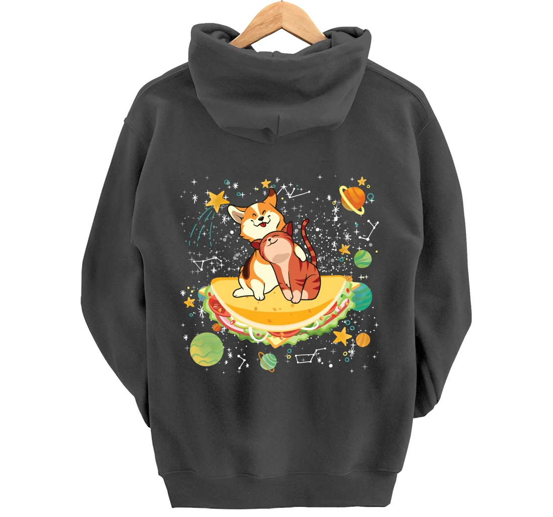 Cute Cats Mexican Food Tacocat Science Galaxy Pullover Hoodie