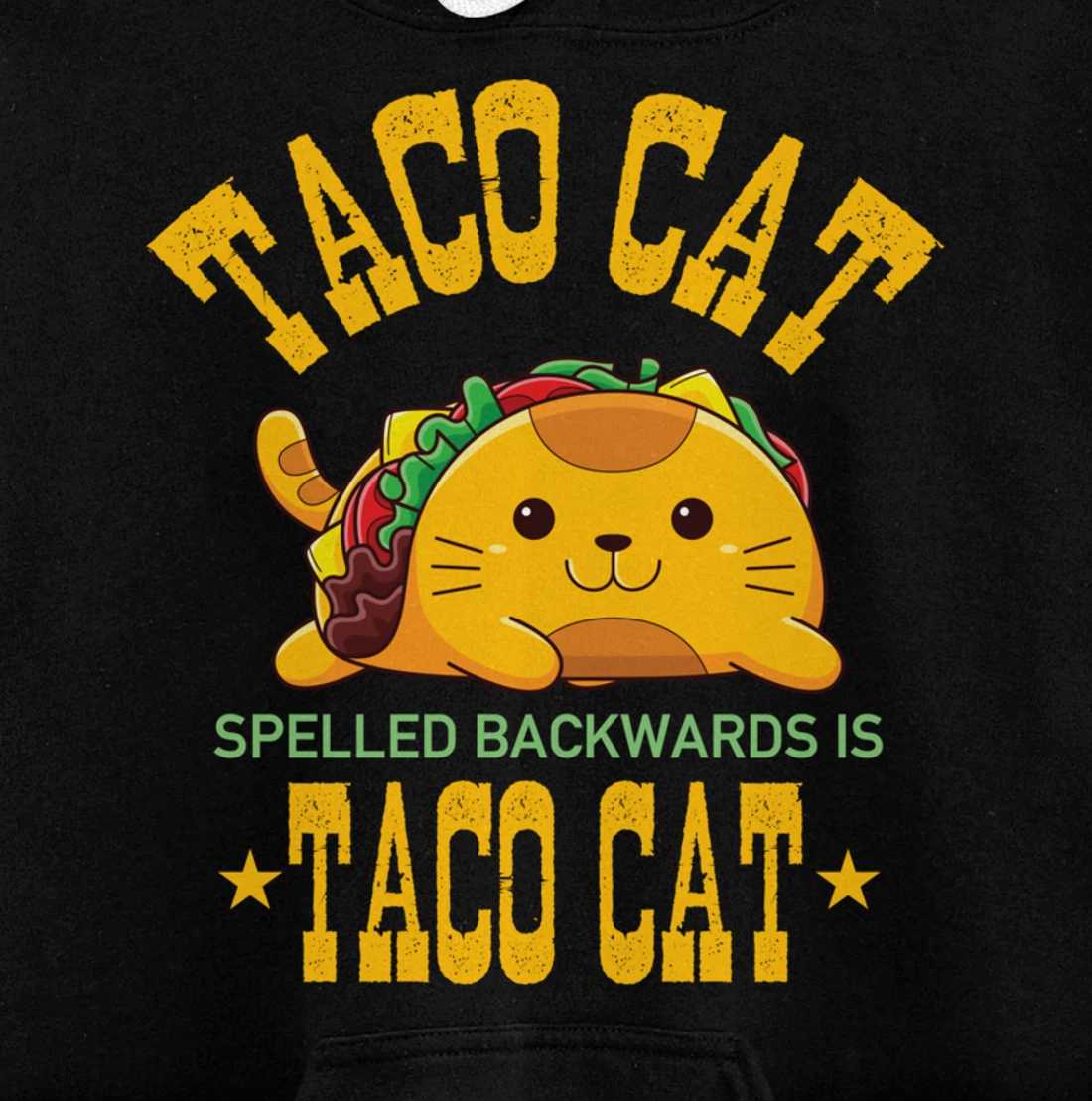 Funny Tacocat Cute Kawaii Design Tacos Mexican Food Cat Pullover Hoodie