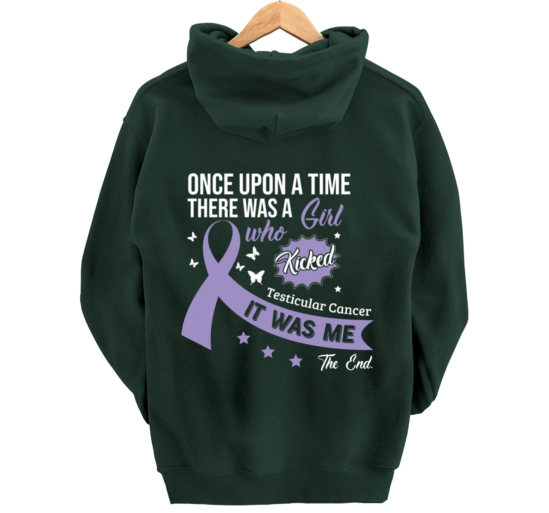 Testicular Cancer Fight Cancer Ribbon Pullover Hoodie