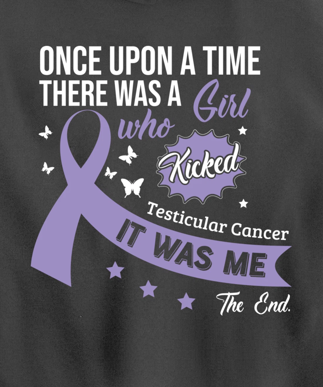 Testicular Cancer Fight Cancer Ribbon Pullover Hoodie
