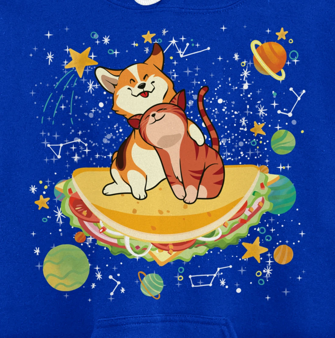 Cute Cats Mexican Food Tacocat Science Galaxy Pullover Hoodie