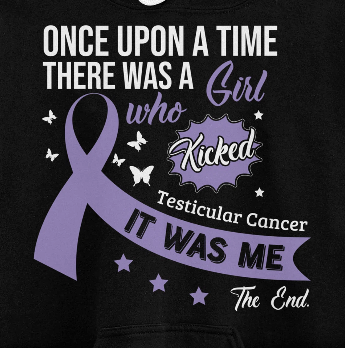Testicular Cancer Fight Cancer Ribbon Pullover Hoodie