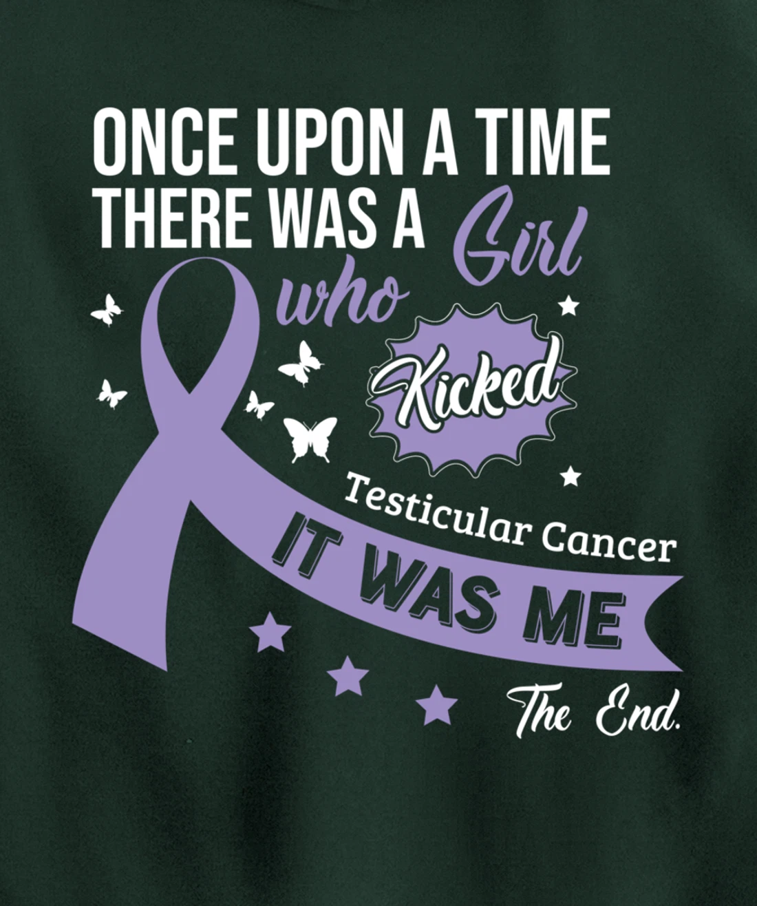 Testicular Cancer Fight Cancer Ribbon Pullover Hoodie