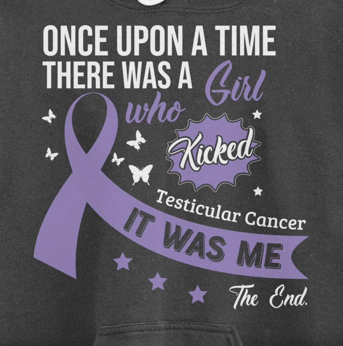 Testicular Cancer Fight Cancer Ribbon Pullover Hoodie