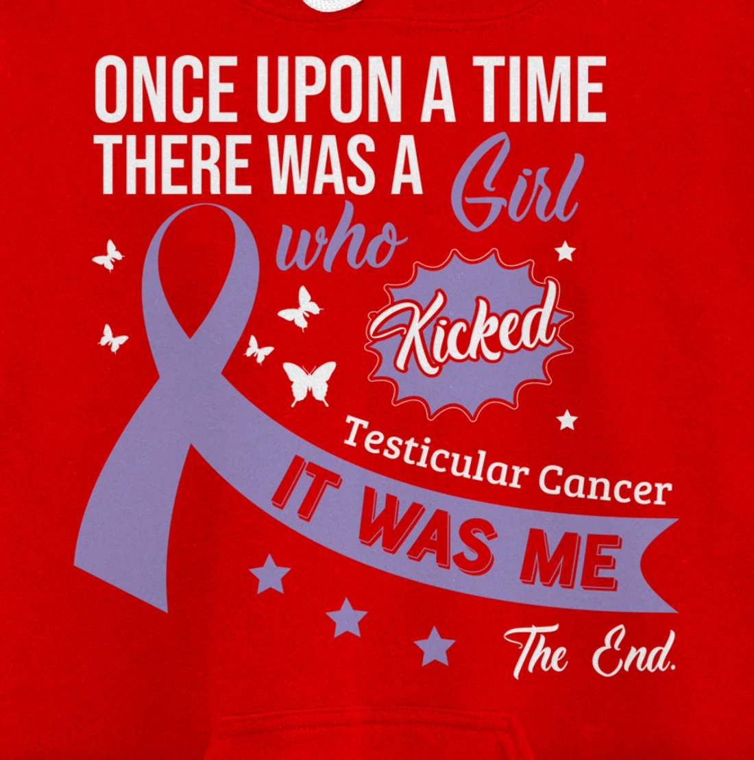 Testicular Cancer Fight Cancer Ribbon Pullover Hoodie