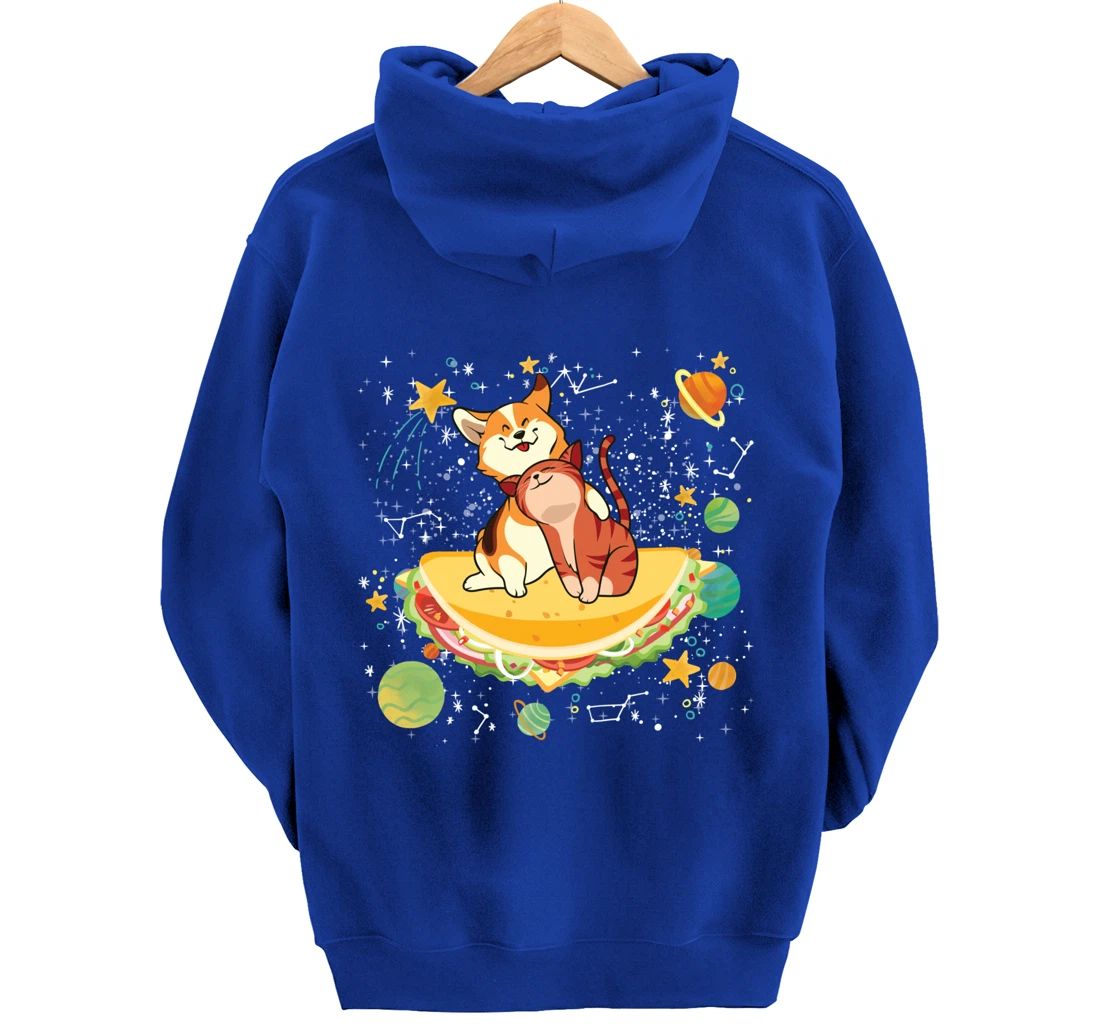 Cute Cats Mexican Food Tacocat Science Galaxy Pullover Hoodie