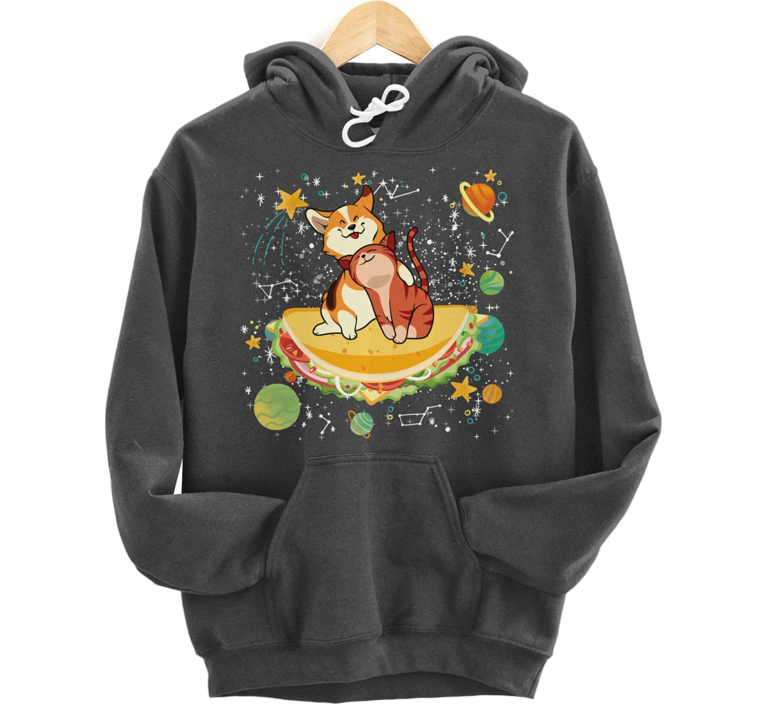 Cute Cats Mexican Food Tacocat Science Galaxy Pullover Hoodie